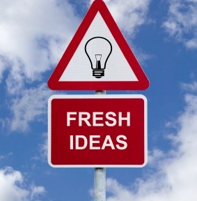 Fresh ideas sign in the sky