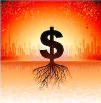 dollar sign with roots
