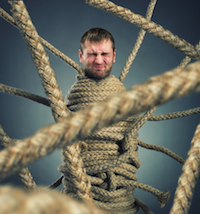 man in ropes