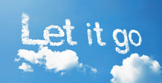 let it go spelled out in clouds