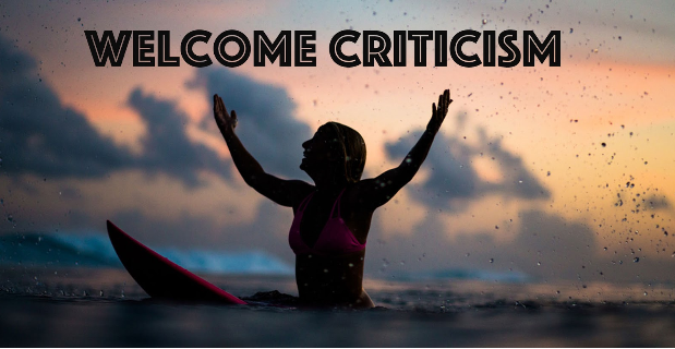 welcome criticism artwork person surfing