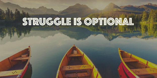 struggle is optional boats on water