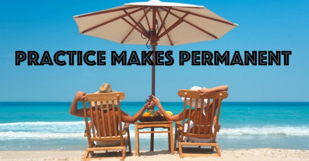 practice makes permanent beach artwork