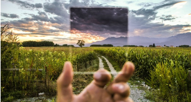 perspective of clear square artwork