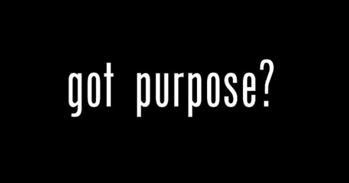 got purpose on black background